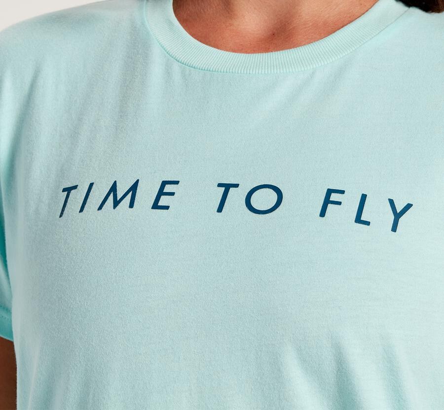 Hoka One One Womens Tee - Brand - Blue - MPSA18563